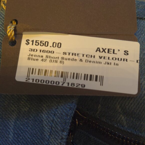 Roncarati suede and denim designer jacket - Picture 4 of 4